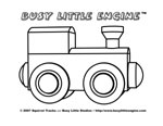 Busy Little Engine coloring page 1 thumbnail